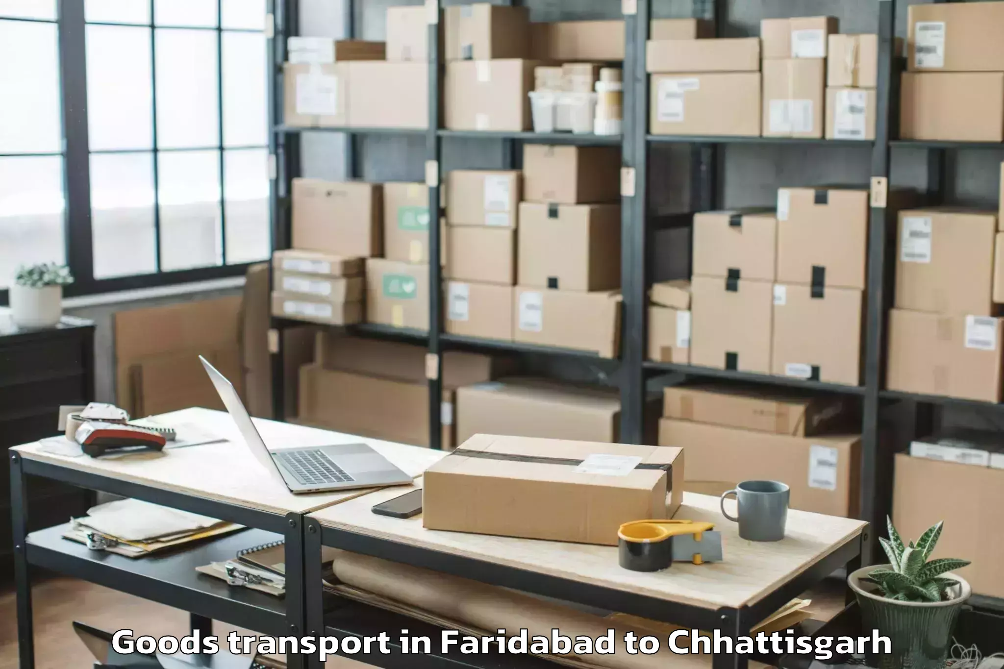 Get Faridabad to Jashpur Goods Transport